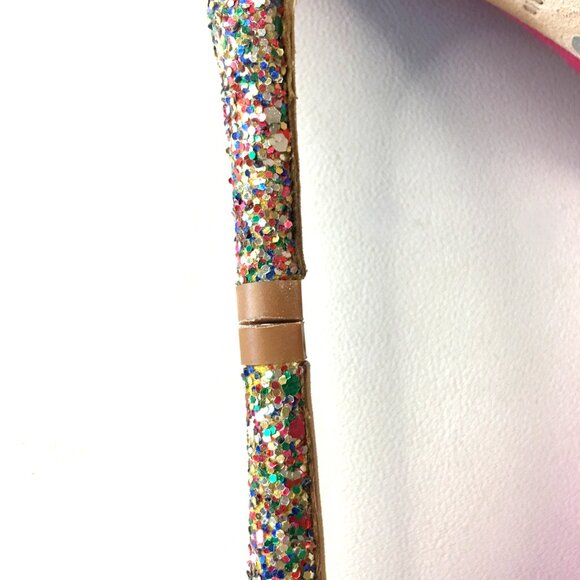 ♠️ KATE SPADE NEW YORK ♠️ Pink Suede Multi-Glitter Heels ♠️ 7.5W - Picture 12 of 16